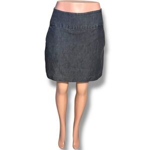 Kenneth Cole Reaction Dark Blue Denim High Wasted Mini Skirt with Pockets
